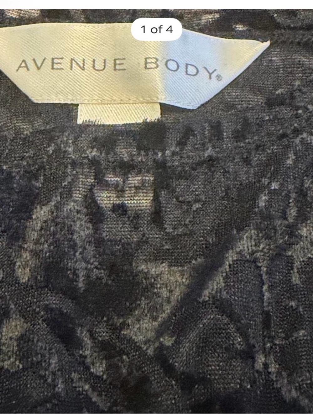 Avenue Black and Gray Velvet-Texture Chemise
